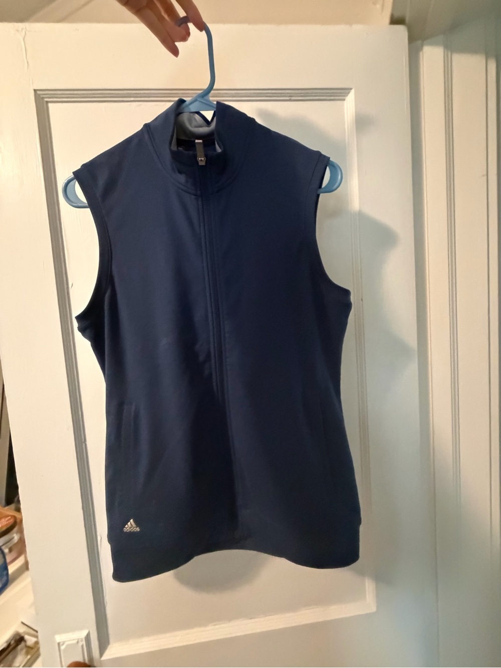 adidas Navy Zip-Up Golf Vest